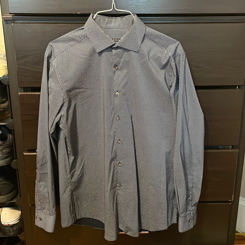 Mens Van Heusen Blue Dress Shirt